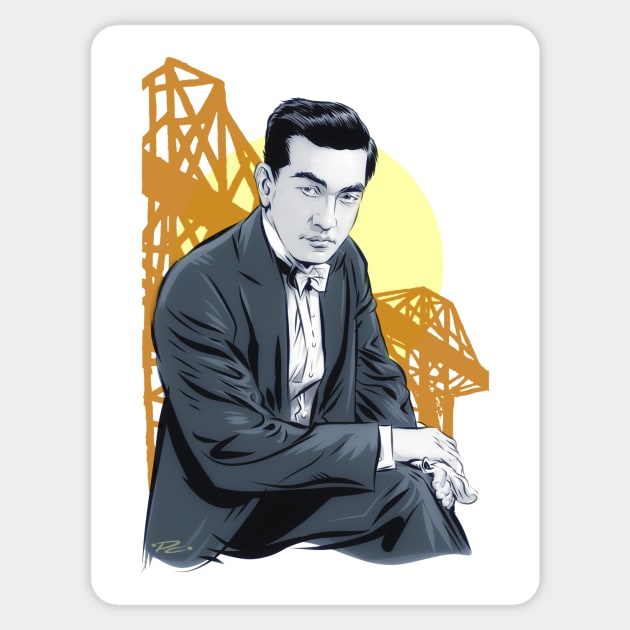 Sessue Hayakawa - An illustration by Paul Cemmick Sticker by PLAYDIGITAL2020